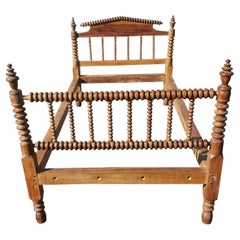 1800s Pine Spool Twin Size Bed