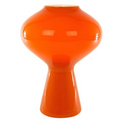 Large Orange Hand Blown Fungo Table Lamp by Massimo Vignelli for Venini, 1950s