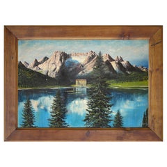 Misurina Lake Italian Dolomites Oil Painting