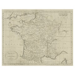 Antike französische Karte von Frankreich von Bowen, um 1790