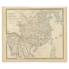 Antique Map of China, Also Depicting Formosa 'Taiwan' and Part of Korea, c.1840