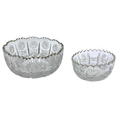 Retro Crystal Bowls, Poland, 1960s, Set of 2