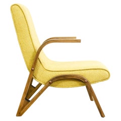 Yellow Konkav Armchair by Paul Bode for Deutsche Federholzgesellschaft, 1950s