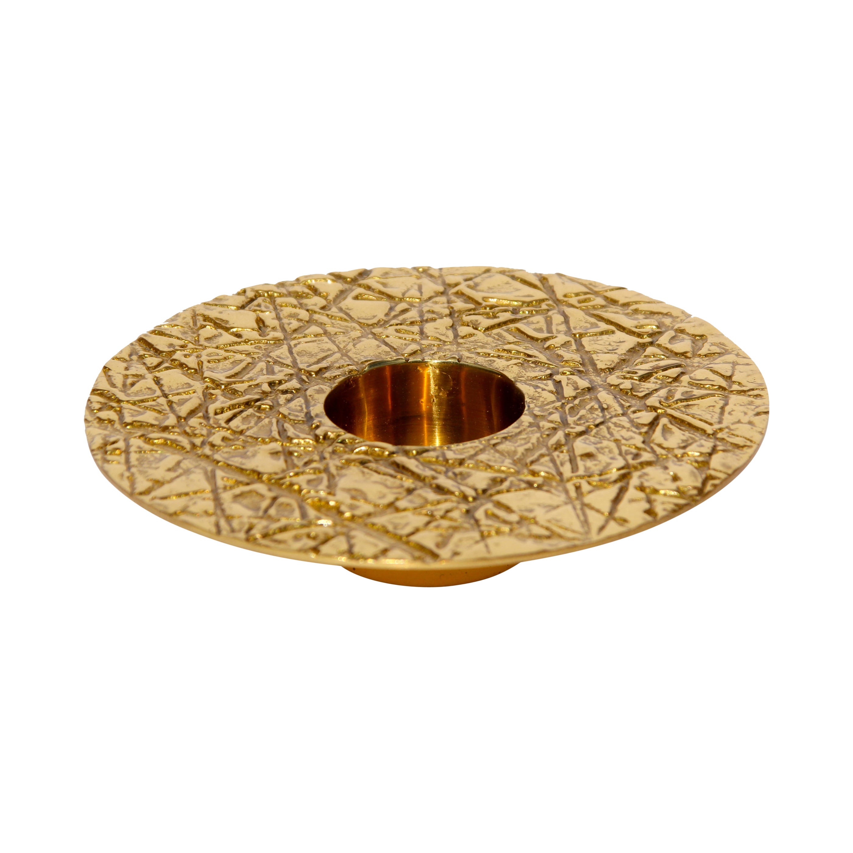Brass Cast Kutch Taper Candle Holder