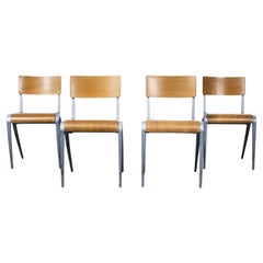 1950's James Leonard Esavian Esa Stacking Dining Chairs, Set of Four 