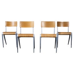 1950's James Leonard Esavian Esa Stacking Dining Chairs, Set of Four