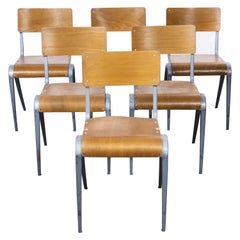 1950's James Leonard Esavian Esa Stacking Dining Chairs, Set of Six