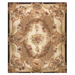 Antique French Aubusson Carpet ( 11'  x 13' 7" - 335 x 415 cm ) 