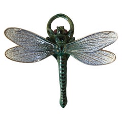 Majolica Dragonfly Wall Pocket Fives Lille, circa 1900