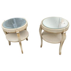 Due piccoli gueridon Art Déco in legno laccato, circa 1940