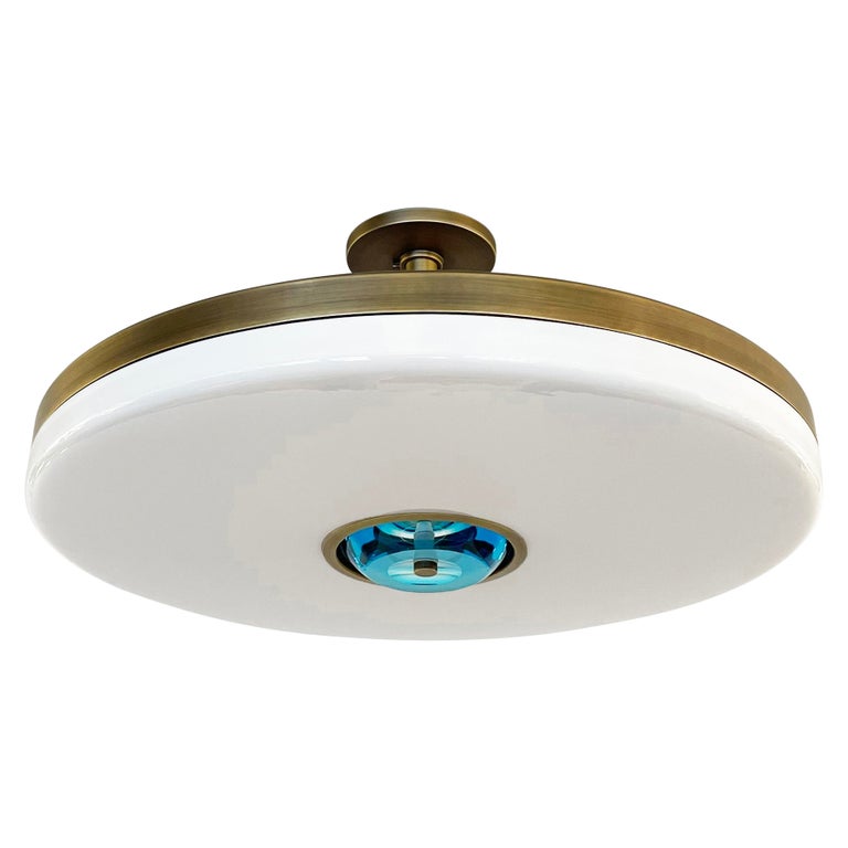 Iris Ceiling Light by Form A-Turquoise Glass Version For Sale