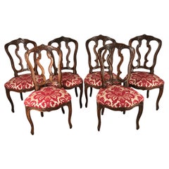 Antique Set of Six Baroque Chairs, France 1760