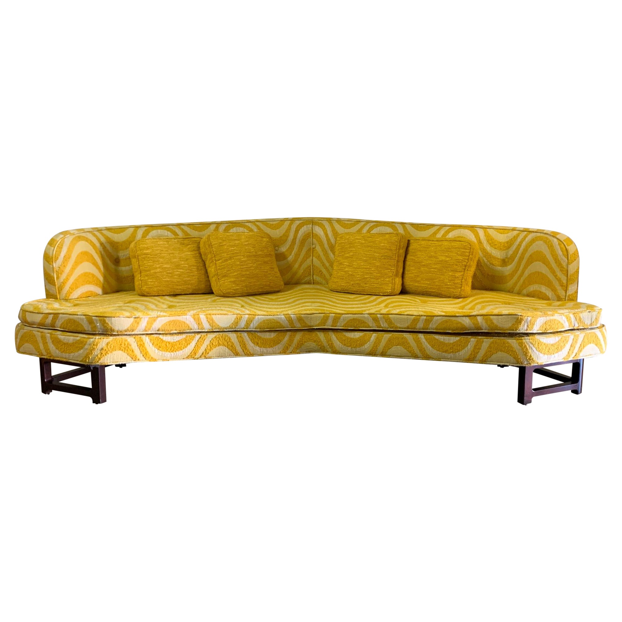 Edward Wormley for Dunbar Model 6329A Large Angled Sofa