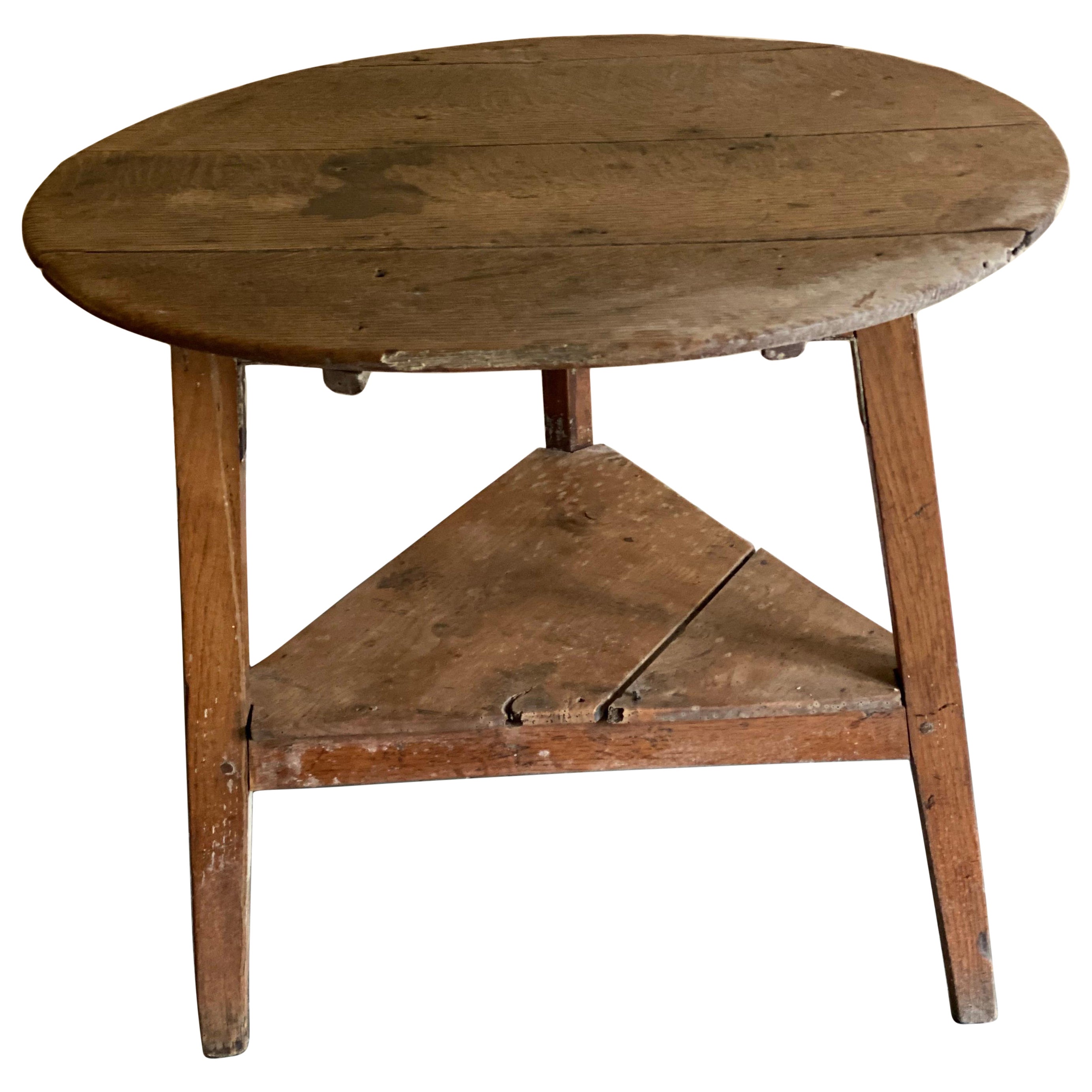 19th Century English Pine Cricket Table