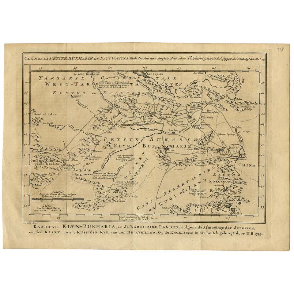 Old Map of Turkmenistan, Uzbekistan, Afghanistan, Tajikistan ...