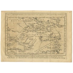 Used Map of Turkmenistan, Uzbekistan, Tajikistan and Kyrgyzstan, 1749