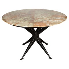 Mid-20th Century Onyx Top Dining Table on Ebonised Stand, c.1950
