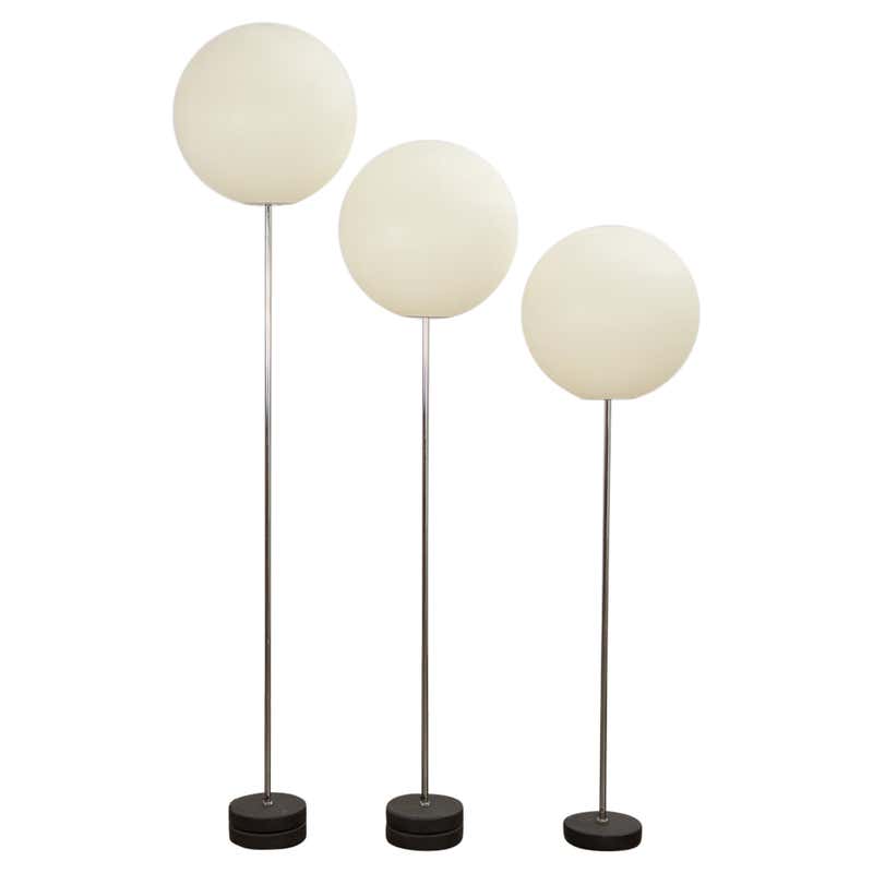 Entler Ceramic Three-Globe Floor Lamp Large For Sale at 1stDibs