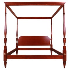 Retro Kindel Furniture Winterthur Collection Georgian Mahogany King Size Tester Bed
