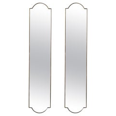 Italian, Wall Mirrors, Brass, Mirror Glass, Italy, 1940s