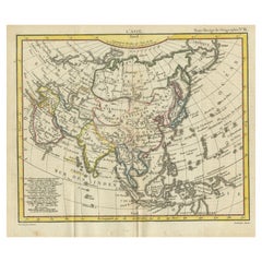 Antique Map of Asia from the Middle East to the Coast of Alaska, 1816