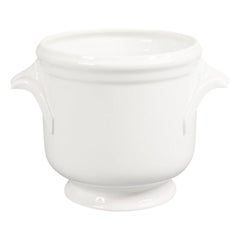 Retro French Limoges White Ironstone Cachepot