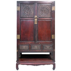 Antique Early 20th Century 2-Tier Chinese Cabinet