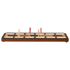 Early 20th Century English Rosewood Cribbage Game Board