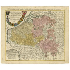 Antike Karte von Belgien und Luxembourg von Homann Heirs, 1747