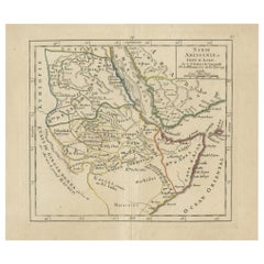 Antique Map of Abyssinia, Sudan and the Red Sea, Arabia and Egypt South, 1749