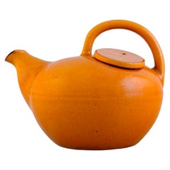 Vintage Brack & Sønner, Denmark, Teapot in Glazed Stoneware, Mid-20th C.