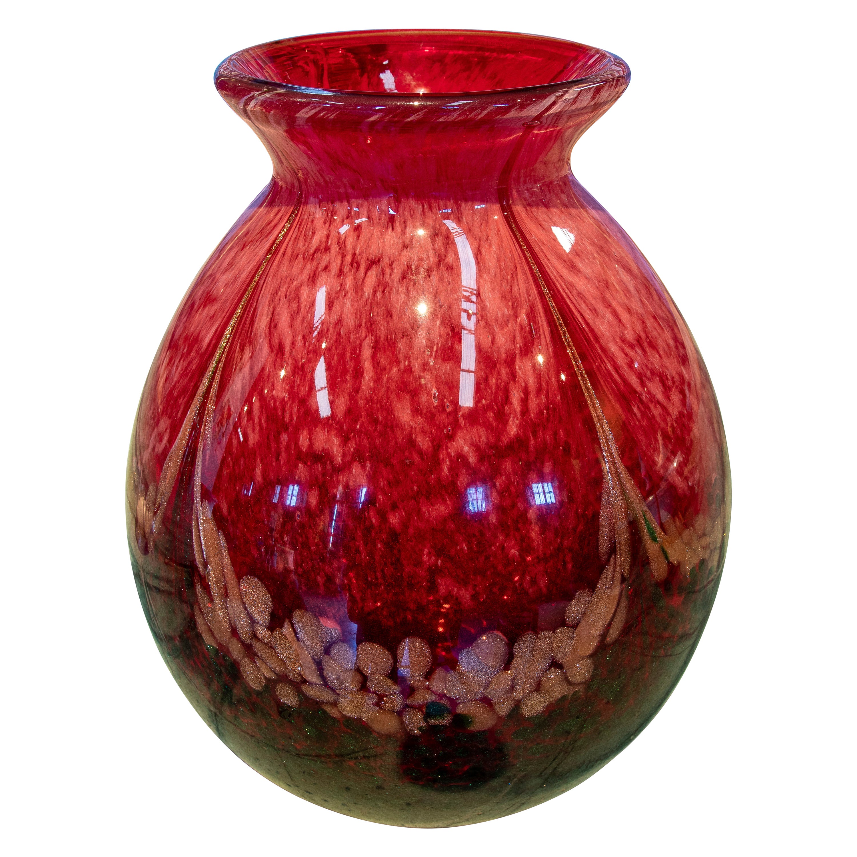 1970s Italian Venetian Murano Coloured Glass Vase Urn For Sale at 1stDibs
