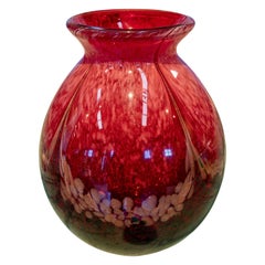 Italienische venezianische Vase aus farbigem Muranoglas aus den 1970er Jahren