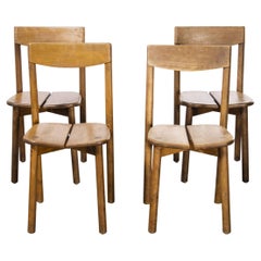 1950's French Oak Dining Chairs by Pierre Gautier-Delaye, Set of Four