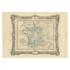 Antique Map of France under the reign of Charles VII by Zannoni, 1765