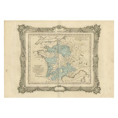 Antike Karte Frankreichs unter der Herrschaft von Karl VII. von Zannoni, 1765