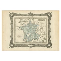 Antique Map of France under the Reign of Francois II, 1765