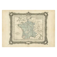 Antike Karte von Frankreich unter der Herrschaft von Heinrich III. von Zannoni, 1765