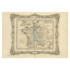Antique Map of France under the reign of Louis VII by Zannoni, 1765