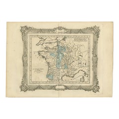 Antique Map of France under the Reign of Philip I by Zannoni, 1765