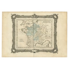 Antique Map of France under the Reign of Philip II by Zannoni, 1765