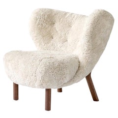 Antique Little Petra VB1, in Sheepskin Moonlight & Walnut by Viggo Boesen for &tradition