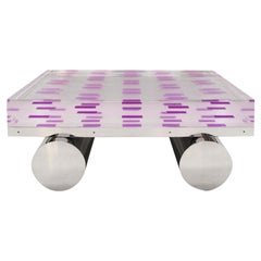 "On the Road" Coffe Table Made of Plexiglass and Steel Base by Superego Studio
