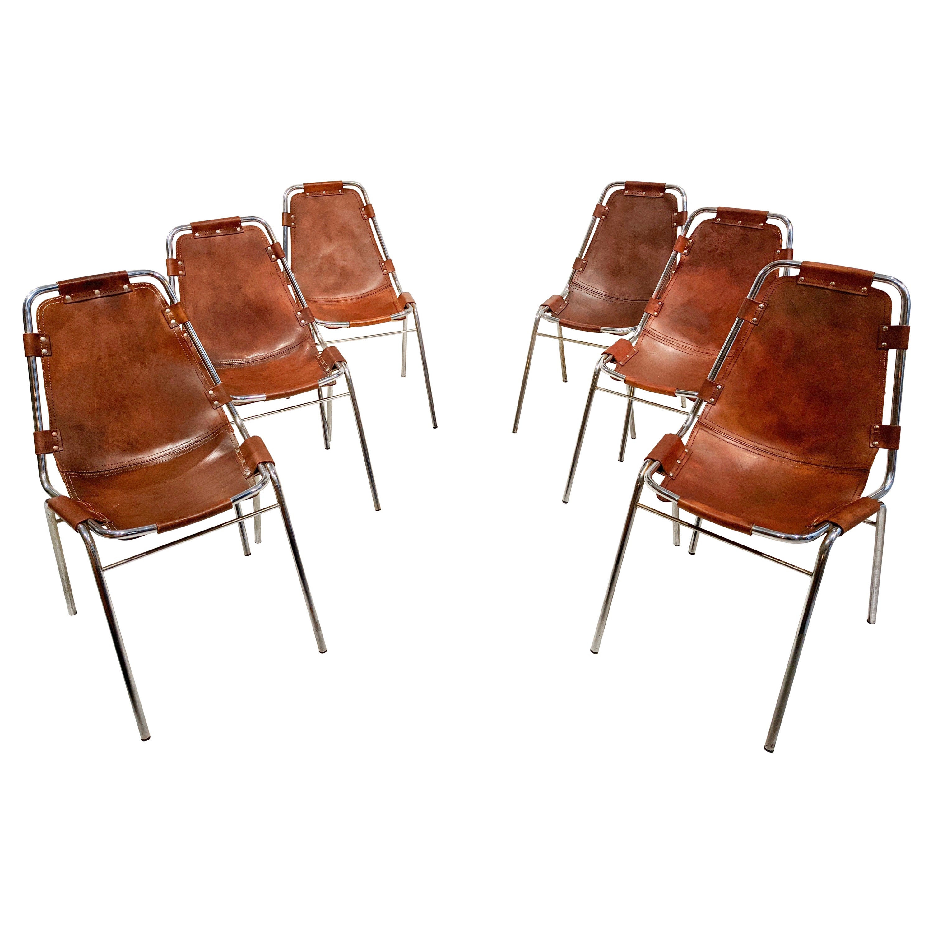 Charlotte perriand Leather Chairs 