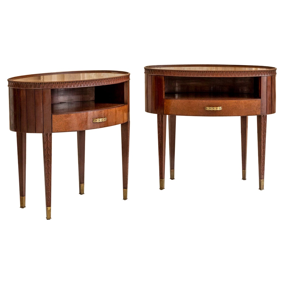 Pair of Italian Bedsides Table Attributed to Paolo Buffa