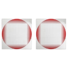 20th Century Fontana Arte Pair of Wall Mirrors by Gianni Celada Mod. Brama