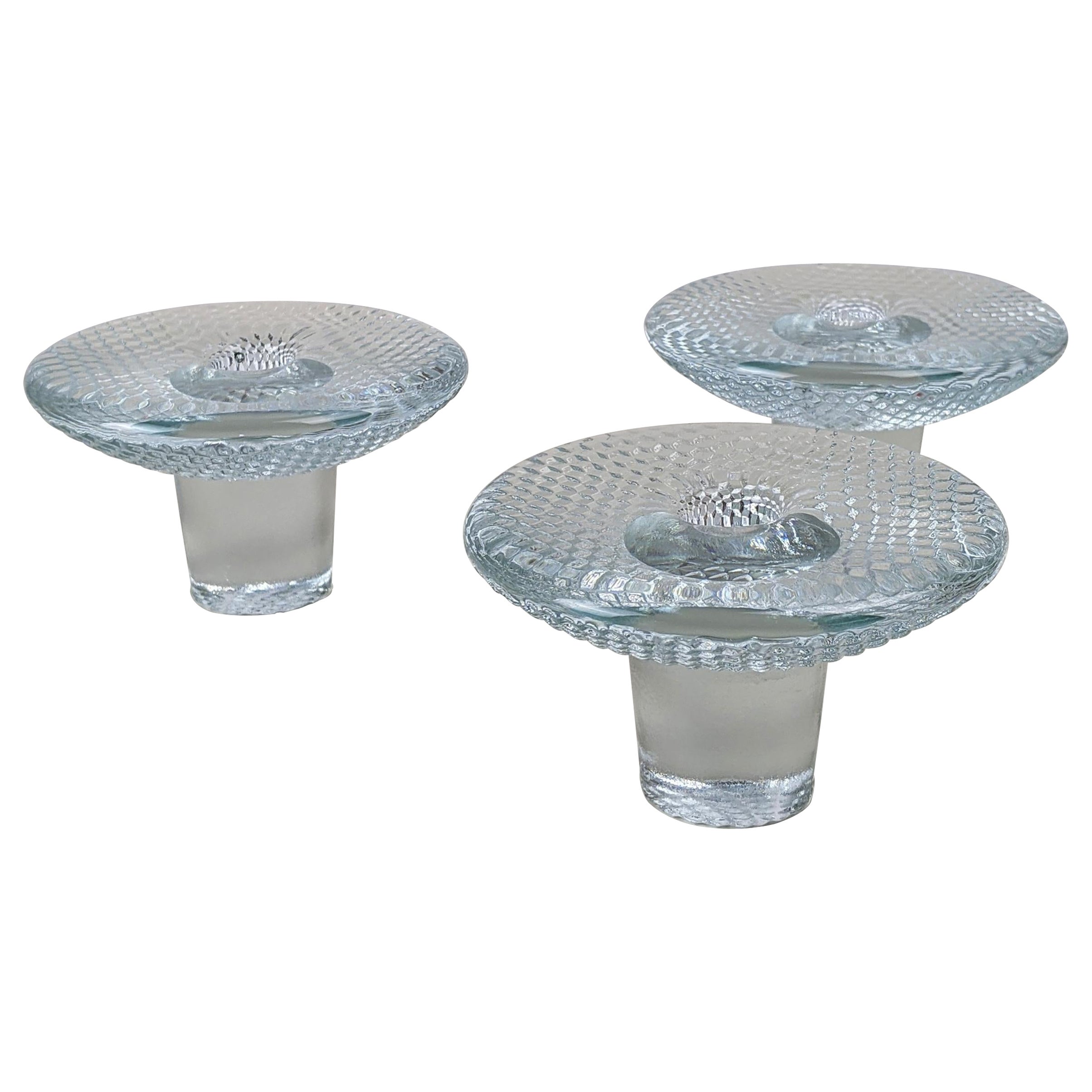 Set of 3 Candle Holders by Markku Salo 'Attr.' for Iittala, 1970s