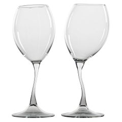 Contemporary Hand Blown Storti Wine Glasses by Simone Crestani