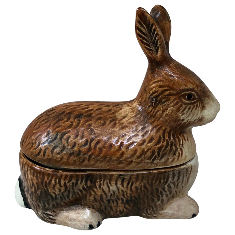 6pr1045 Clayre & FED lapin dans la tasse Dekofigur rabbit lapin #01
