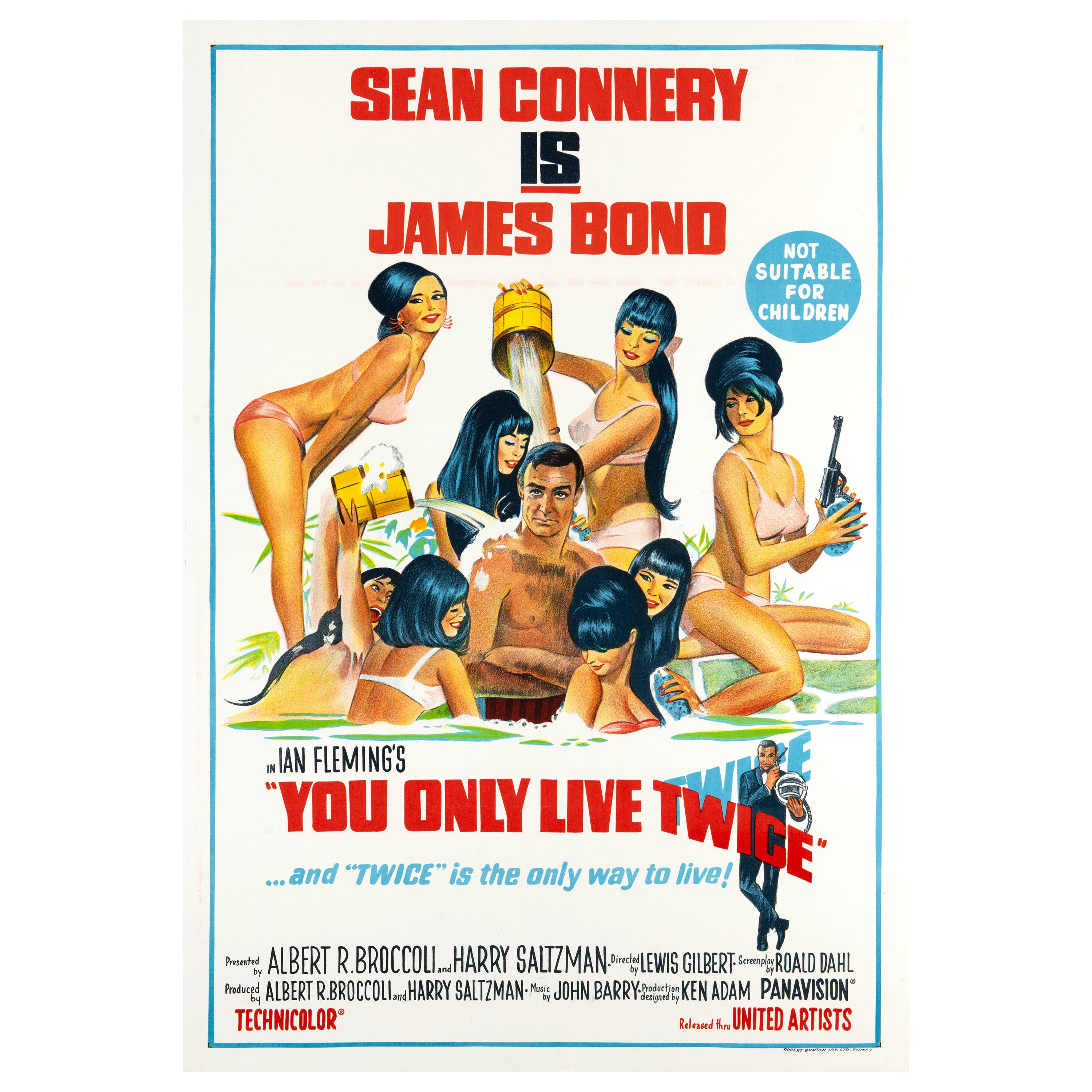 James Bond 'You Only Live Twice' Original Vintage Movie Poster, Australian, 1967